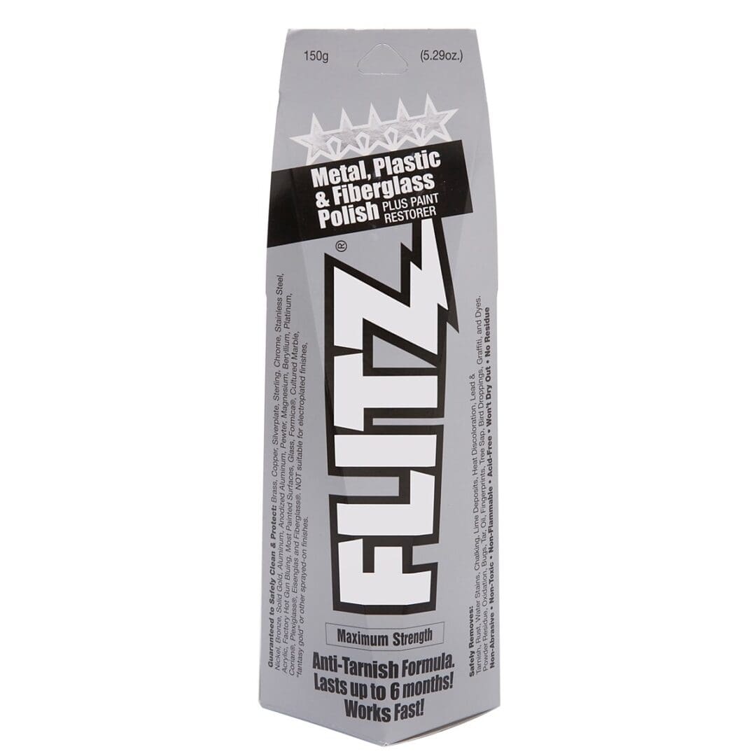 A package of flitz metal polish and cleaner