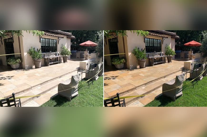 01 A couple of pictures showing the same patio.